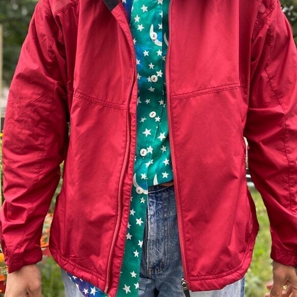 Red sierra design windbreaker jacket L - Picture 2 of 4